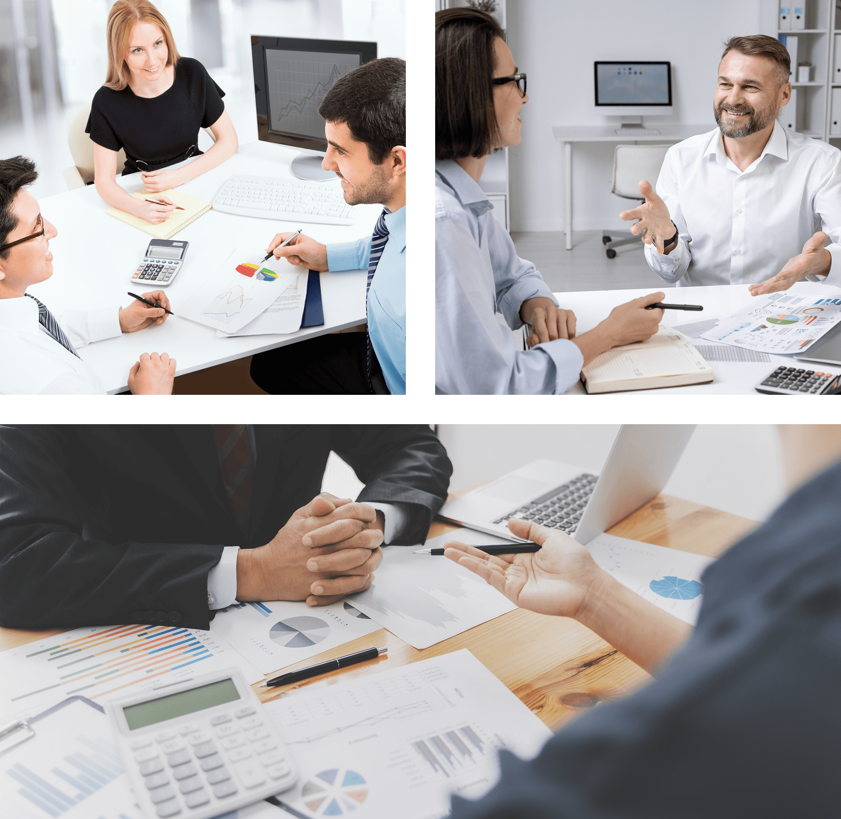 Professionals analyzing data in office setting